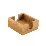   Set 4 bucati suport pahare din bambus, in cutiuta de lemn, Everestus, SPI17, natur