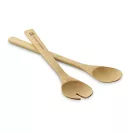 Set of 2 salad servers, Bamboo, Natural