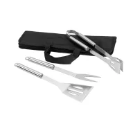   Set ustensile barbeque, Everestus, BE, otel inoxidabil, negru