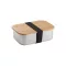 Caserola pentru pranz, Everestus, 22FEB0059, 800 ml, 165x115x52 mm, Otel, Bambus, Natur