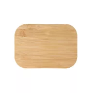   Caserola pentru pranz, Everestus, 22FEB0059, 800 ml, 165x115x52 mm, Otel, Bambus, Natur