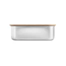 Caserola pentru pranz, Everestus, 22FEB0059, 800 ml, 165x115x52 mm, Otel, Bambus, Natur