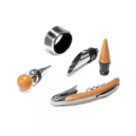 Set 5 accesorii vin, in cutie, Everestus, WE, pluta, natur
