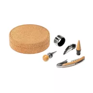Set 5 accesorii vin, in cutie, Everestus, WE, pluta, natur