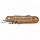 Briceag multifunctional de buzunar cu 5 functii, Stainless steel and wood, no colour