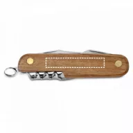   Briceag multifunctional de buzunar cu 5 functii, Stainless steel and wood, no colour