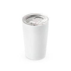   Cana de voiaj, Everestus, 18SEP3167, 380 ml,  Ø77x120 mm, Otel, Alb
