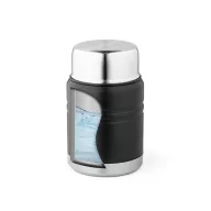   Termos pentru alimente, Everestus, 18SEP4235, 550 ml,  Ø95x154 mm, Otel, Negru