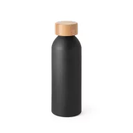   Sticla de apa, Everestus, 42FEB232460, 550 ml, Ø65x197 mm, Aluminiu, Bambus, Negru