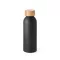 Sticla de apa, Everestus, 42FEB232460, 550 ml, Ø65x197 mm, Aluminiu, Bambus, Negru