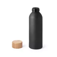   Sticla de apa, Everestus, 42FEB232460, 550 ml, Ø65x197 mm, Aluminiu, Bambus, Negru