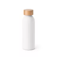   Sticla de apa, Everestus, 42FEB232457, 550 ml, Ø65x197 mm, Aluminiu, Bambus, Alb