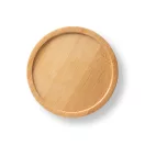 Cana cu capac, Everestus, 18SEP2609, 250 ml,  Ø84x68 mm, Ceramica, Bambus, Alb