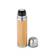   Termos, Everestus, 18SEP4229, 450 ml,  Ø63x251 mm, Bambus, Otel, Natur