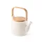 Ceainic, Everestus, 18SEP2495, 700 ml,  Ø164x115 mm, Ceramica, Bambus, Alb