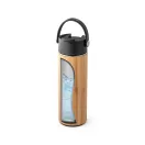 Termos, Everestus, 18SEP4255, 440 ml,  Ø70x222 mm, Bambus, Otel, Negru