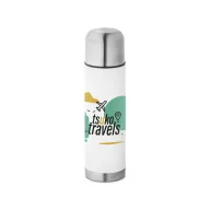   Termos, Everestus, 18SEP4239, 500 ml,  Ø70x245 mm, Otel, Alb