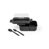   Caserola ermetica, Everestus, 18SEP2394, 1000 ml, 210x145x80 mm, Polipropilena, Negru