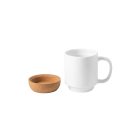 Cana 410 ml, 2401E15281, Everestus, ø87x110mm, Ceramica, Pluta, Alb