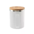 Cana de voiaj 420 ml, 2401E15223, Everestus, ø88x112 mm, Otel, Bambus, Alb