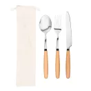 Set de tacamuri, 2502E16017, Everestus, 250 x 60 mm, Otel, Lemn, Natur