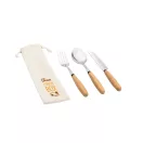 Set de tacamuri, 2502E16017, Everestus, 250 x 60 mm, Otel, Lemn, Natur