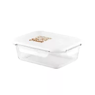   Caserola ermetica 1000 ml, 2502E14235, Everestus, 200 x 150 x 68 mm, Sticla, Alb