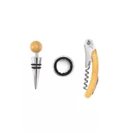   Set accesorii vin, Everestus, 2601E13682, 160x100x27 mm, Otel, Natur
