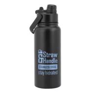   Sticla de apa 830 ml, Everestus, 2601E13329, Ø85x264 mm, Otel, Negru