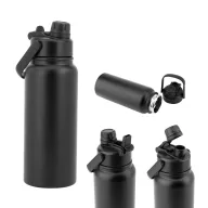   Sticla de apa 830 ml, Everestus, 2601E13329, Ø85x264 mm, Otel, Negru