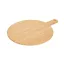 Tava rotunda cu maner, Everestus, 2601E13404, 400x310x9 mm, Bambus, Natur