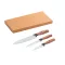 Set 3 cutite de bucatarie, Everestus, 2601E13351, 335x145x28 mm, Otel, Natur