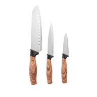   Set 3 cutite de bucatarie, Everestus, 2601E13351, 335x145x28 mm, Otel, Natur
