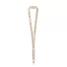 Lanyard, Everestus, 22FEB1110, 20x510 mm, Bumbac, Natur