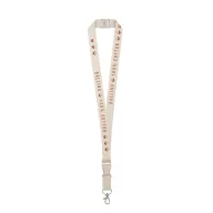 Lanyard, Everestus, 22FEB1110, 20x510 mm, Bumbac, Natur