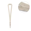 Lanyard, Everestus, 22FEB1110, 20x510 mm, Bumbac, Natur