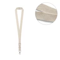 Lanyard, Everestus, 22FEB1110, 20x510 mm, Bumbac, Natur
