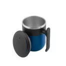 Cana de voiaj, Everestus, 2610E18485, 400 ml, Ø86x110 mm, Otel inoxidabil, Albastru
