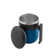   Cana de voiaj, Everestus, 2610E18485, 400 ml, Ø86x110 mm, Otel inoxidabil, Albastru