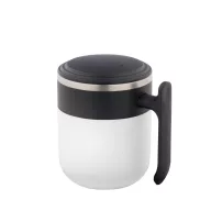   Cana de voiaj, Everestus, 2610E18484, 400 ml, Ø86x110 mm, Otel inoxidabil, Alb