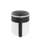 Cana de voiaj, Everestus, 2610E18484, 400 ml, Ø86x110 mm, Otel inoxidabil, Alb