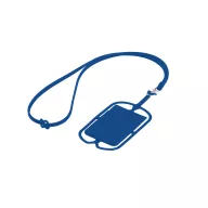   Suport card cu lanyard, 57x86x4 mm, Everestus, 20SEP1270, Silicon, Albastru