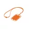 Suport card cu lanyard, 57x86x4 mm, Everestus, 20SEP1273, Silicon, Portocaliu