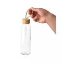 Sticla de apa, Everestus, 2610E18314, 520 ml, Cu maner, Ø63x215 mm, Sticla, Bambus, Natur