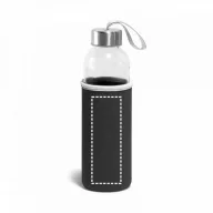 Sports bottle, Glass and stainless steel, Black