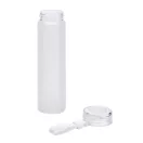Sticla de apa sport 470 ml, cu agatatoare din silicon, Everestus, 20FEB1111, Sticla, Alb