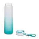 Sticla de apa sport 470 ml, cu agatatoare din silicon, Everestus, 20FEB1110, Sticla, Albastru