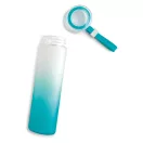 Sticla de apa sport 470 ml, cu agatatoare din silicon, Everestus, 20FEB1110, Sticla, Albastru