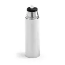 Termos 490 ml, perete dublu, cana capac, Everestus, TL, otel inoxidabil si pp, alb