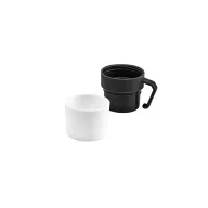   Termos 490 ml, perete dublu, cana capac, Everestus, TL, otel inoxidabil si pp, alb